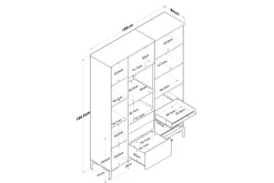 Oppbevaringsskap|Skap-Manorma Highboard Hvit