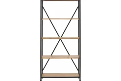 Loft24 Hattehylle|Hjørnehylle-Mantas Bokhylle 90x190 cm Beige,Svart