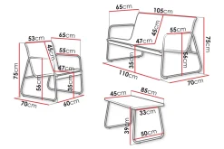 Maplewyn Loungegruppe Utendørs