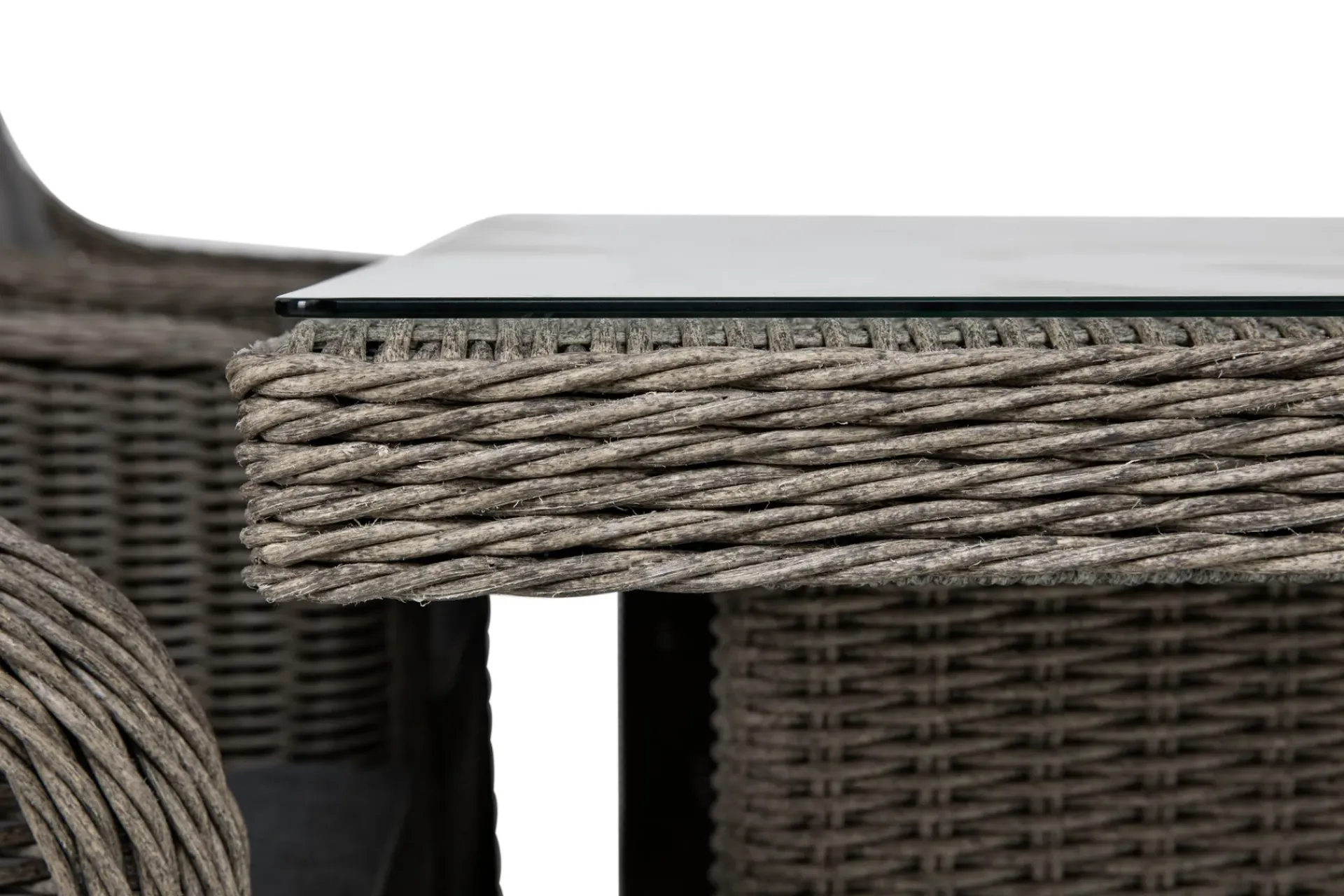 deNoord Spisegrupper Hage|Puteoppbevaring & Møbelbeskyttelse-Marcus Spisegruppe 200 + 6 Lenetoler m Pute Beige,Grey