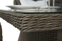 deNoord Spisegrupper Hage|Puteoppbevaring & Møbelbeskyttelse-Marcus Spisegruppe 200 + 6 Lenetoler m Pute Beige,Grey