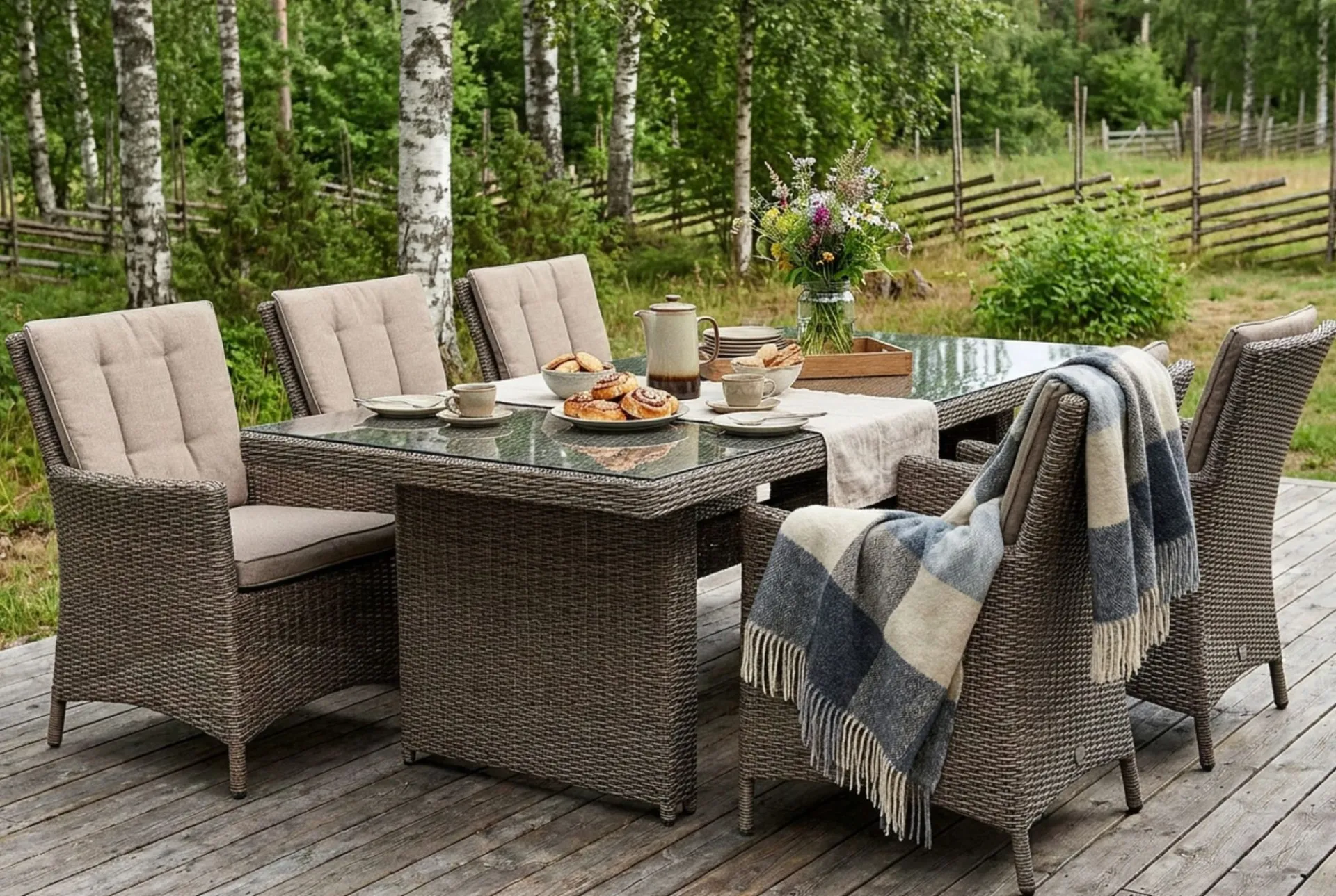 deNoord Loungebord & Sofabord Utendørs-Marcus utendørs spisebord 160x90 cm Grå