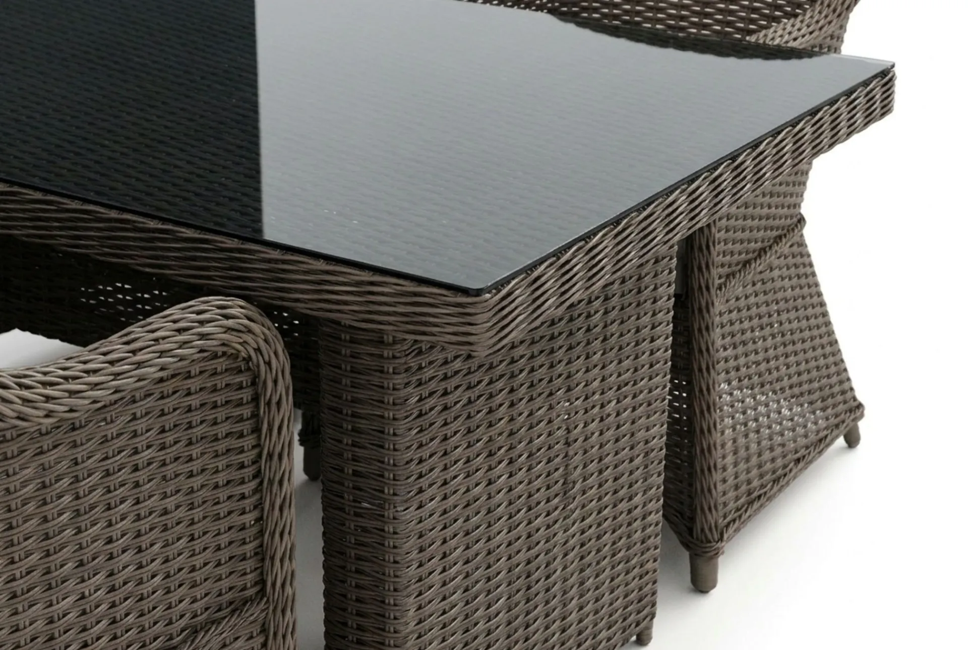 deNoord Marcus utendørs spisegruppe 160x90 cm med 4 Marcus Light utefåtöljer