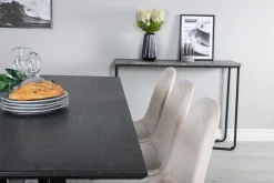 Venture Home Spisegrupper-Marina Spisegruppe 180 cm Rektangulær med 6 Polar Stoler Beige,Svart