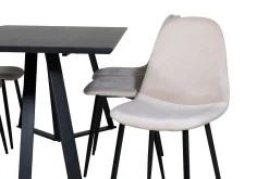 Venture Home Spisegrupper-Marina Spisegruppe 180 cm Rektangulær med 6 Polar Stoler Beige,Svart