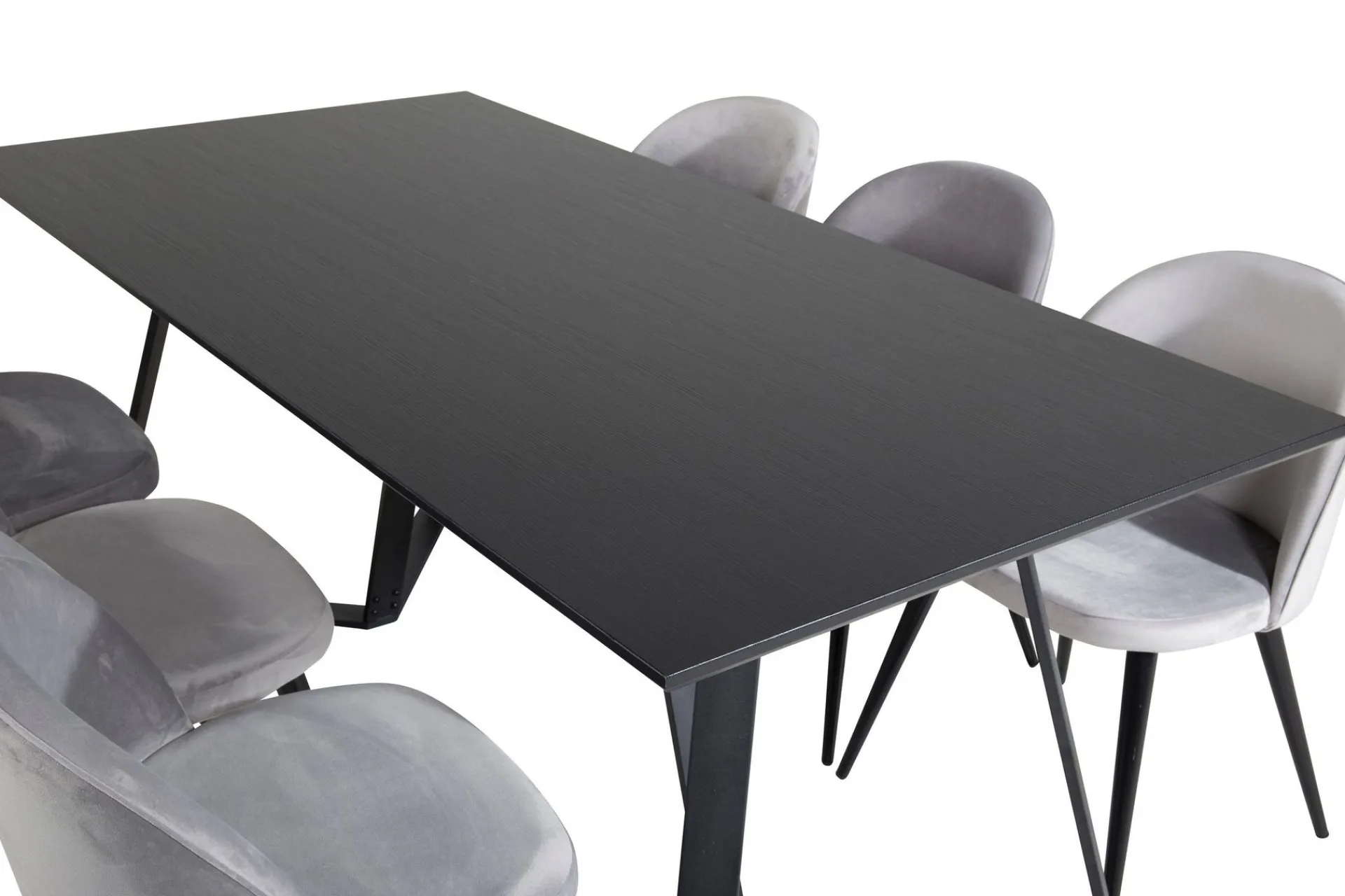 Venture Home Marina Spisegruppe 180 cm Rektangulær med 6 Velvet Stoler