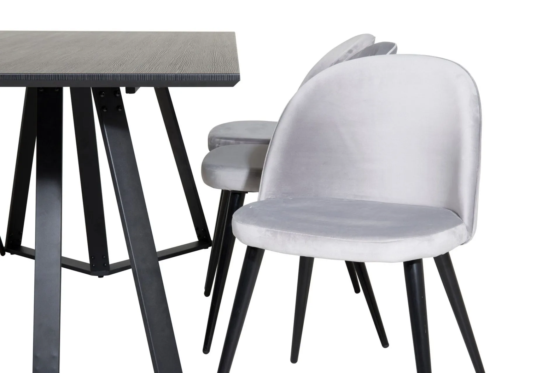 Venture Home Marina Spisegruppe 180 cm Rektangulær med 6 Velvet Stoler