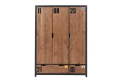 Garderobeskap Barn|Oppbevaring Barnerom-Maritza Garderobe 3 Dører tre,Natur