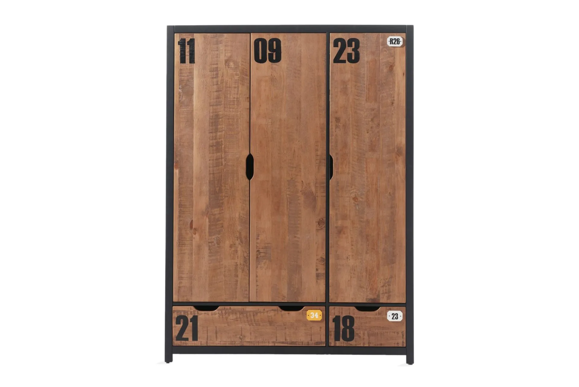Garderobeskap Barn|Oppbevaring Barnerom-Maritza Garderobe 3 Dører tre,Natur