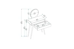 Sminkebord & Toalettbord-Markas Sminkebord 72 cm Brun