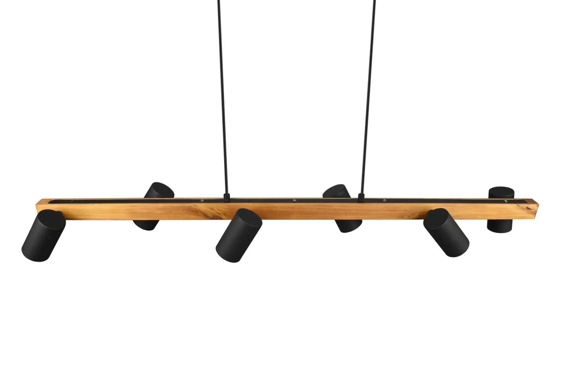 Trio Lighting Kjøkkenlampe|Taklampe-Marley Hengelampe 115 cm 6-deler Mattsvart/Tre Matt svart