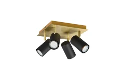 Trio Lighting Marley Spot 4-deler Svart/Gull