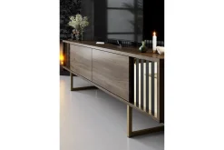 Tv-Benk & Mediabenk-Masatomo TV-benk 180 cm Valnöt,Svart
