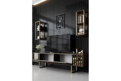 Tv-Benk & Mediabenk-Masatomo TV-benk 180 cm Valnöt,Svart