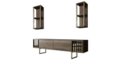 Tv-Benk & Mediabenk-Masatomo TV-benk 180 cm Valnöt,Svart