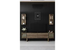 Tv-Benk & Mediabenk-Masatomo TV-benk 180 cm Valnöt,Svart