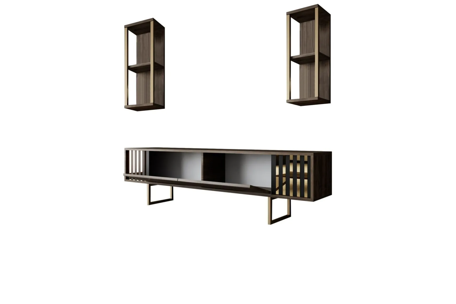 Tv-Benk & Mediabenk-Masatomo TV-benk 180 cm Valnöt,Svart