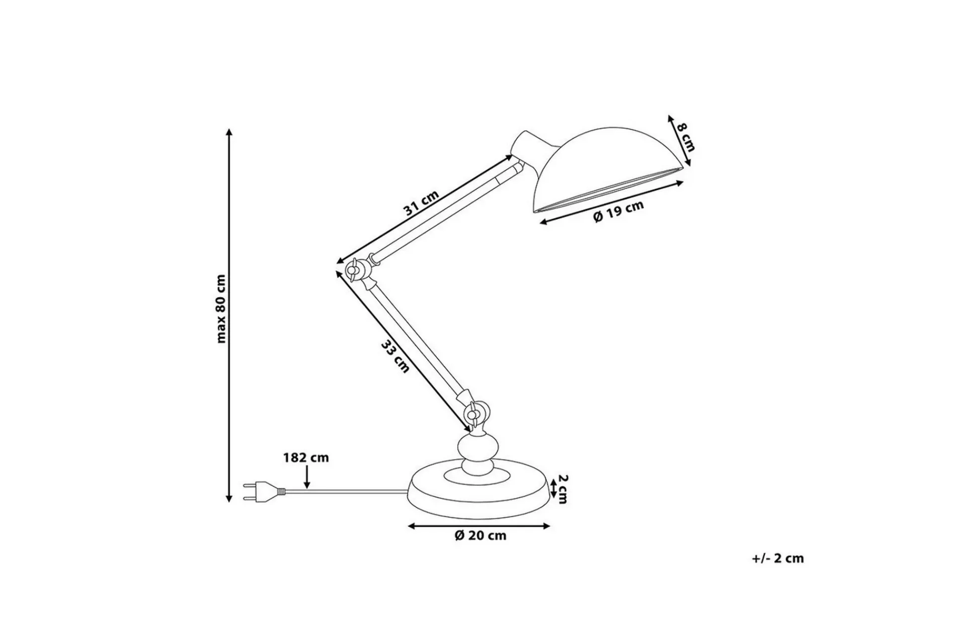 Bordlampe-Mathraki Skrivebordslampe E14 Svart