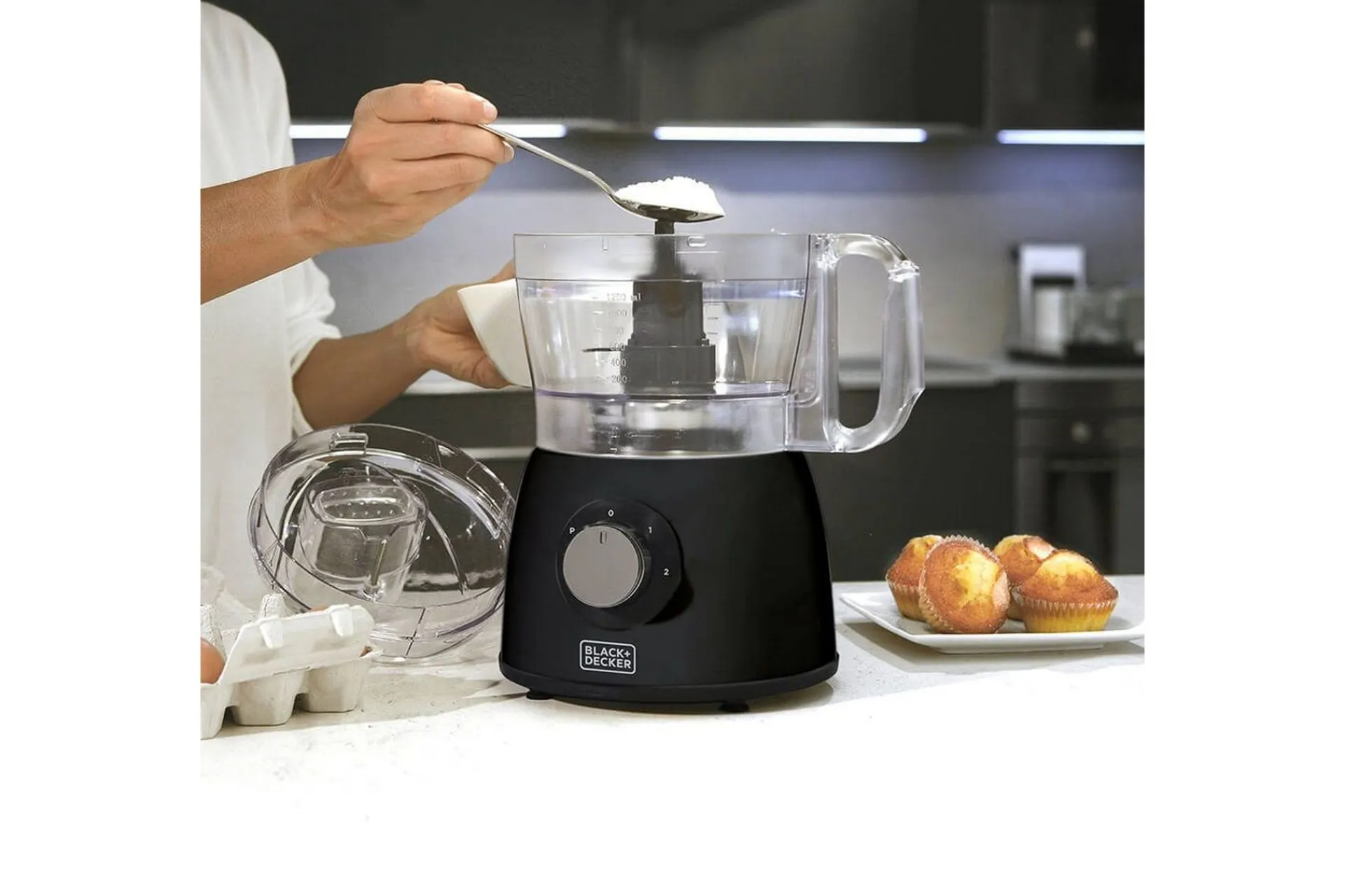 Black+Decker Produkter For Å Blande & Hakke|Kjøkkenutstyr-Matprosessor 600W Svart