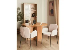 Karmstoler-Matsalsstol Beliani Albee set om 2 Beige