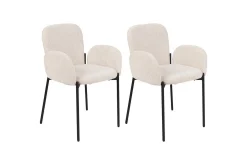 Karmstoler-Matsalsstol Beliani Albee set om 2 Beige
