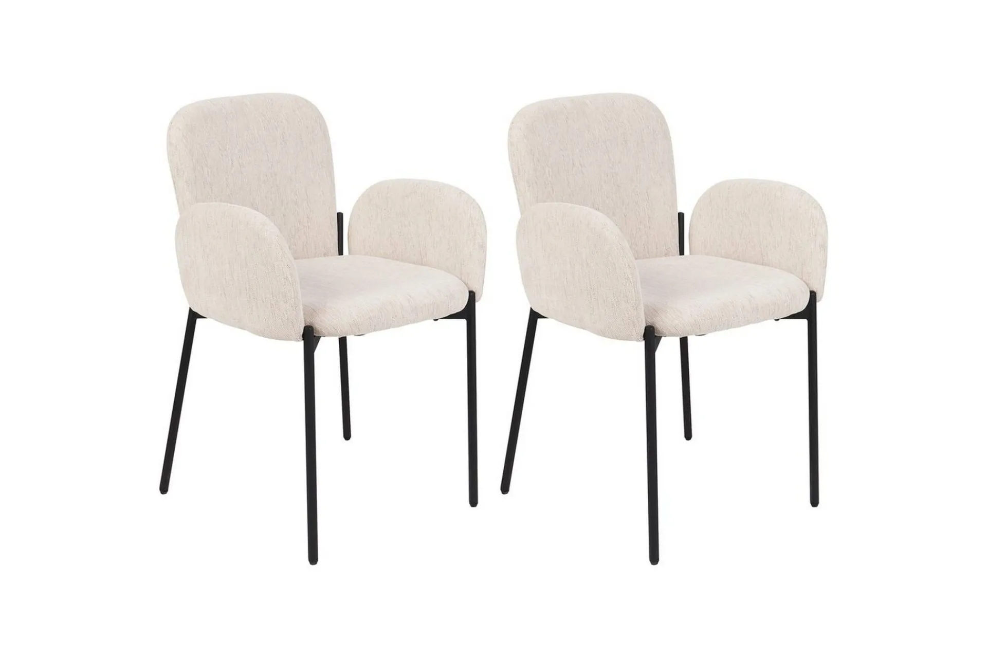 Karmstoler-Matsalsstol Beliani Albee set om 2 Beige