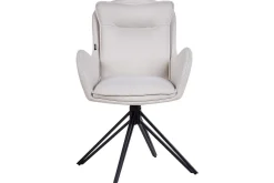 Matsalsstol Beliani Avelar set om 2 Beige-Svart Ljusbeige