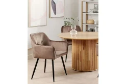 Matsalsstol Beliani Jasmin Brown
