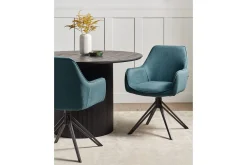 Karmstoler-Matsalsstol Beliani Jodar set om 2 Beige-Svart Teal