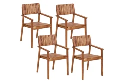 Matstol Beliani Agello set om 4 Light wood
