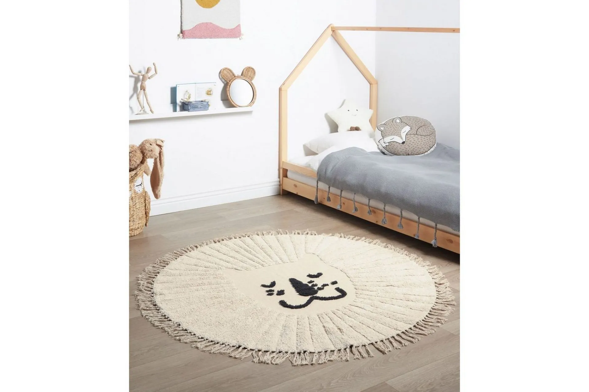 Moderne Tepper-Matte Badhani Beige,Svart