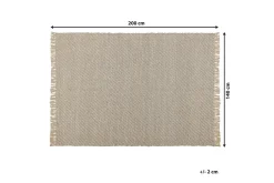 Flatvevde Tepper-Matte 140 x 200 cm ALADAG Beige