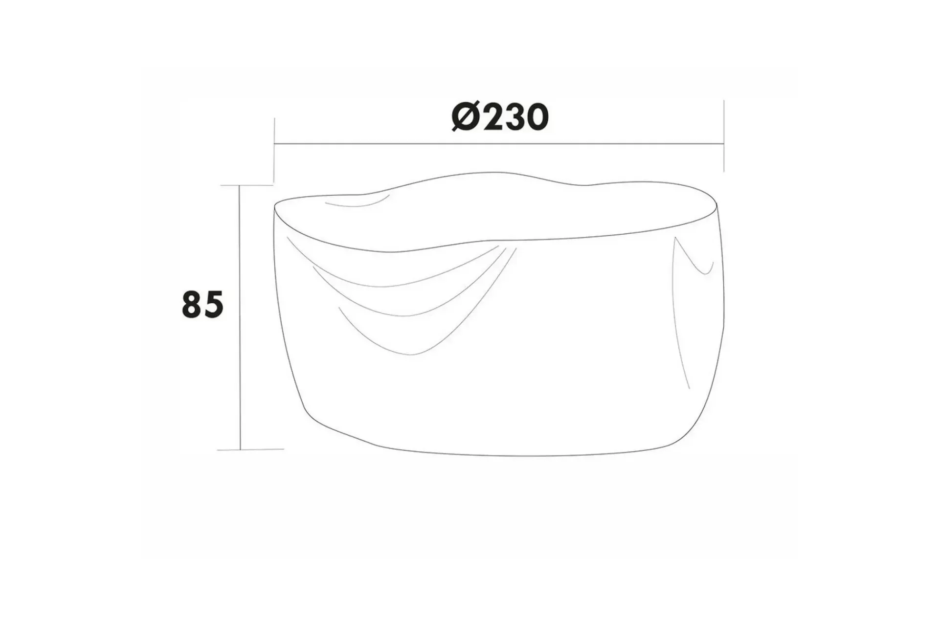 Hillerstorp Solsengtrekk|Hammockbeskyttelse-Møbelbeskyttelse Rund Gruppe Oxhult Ringsjø Ø230 cm Grey