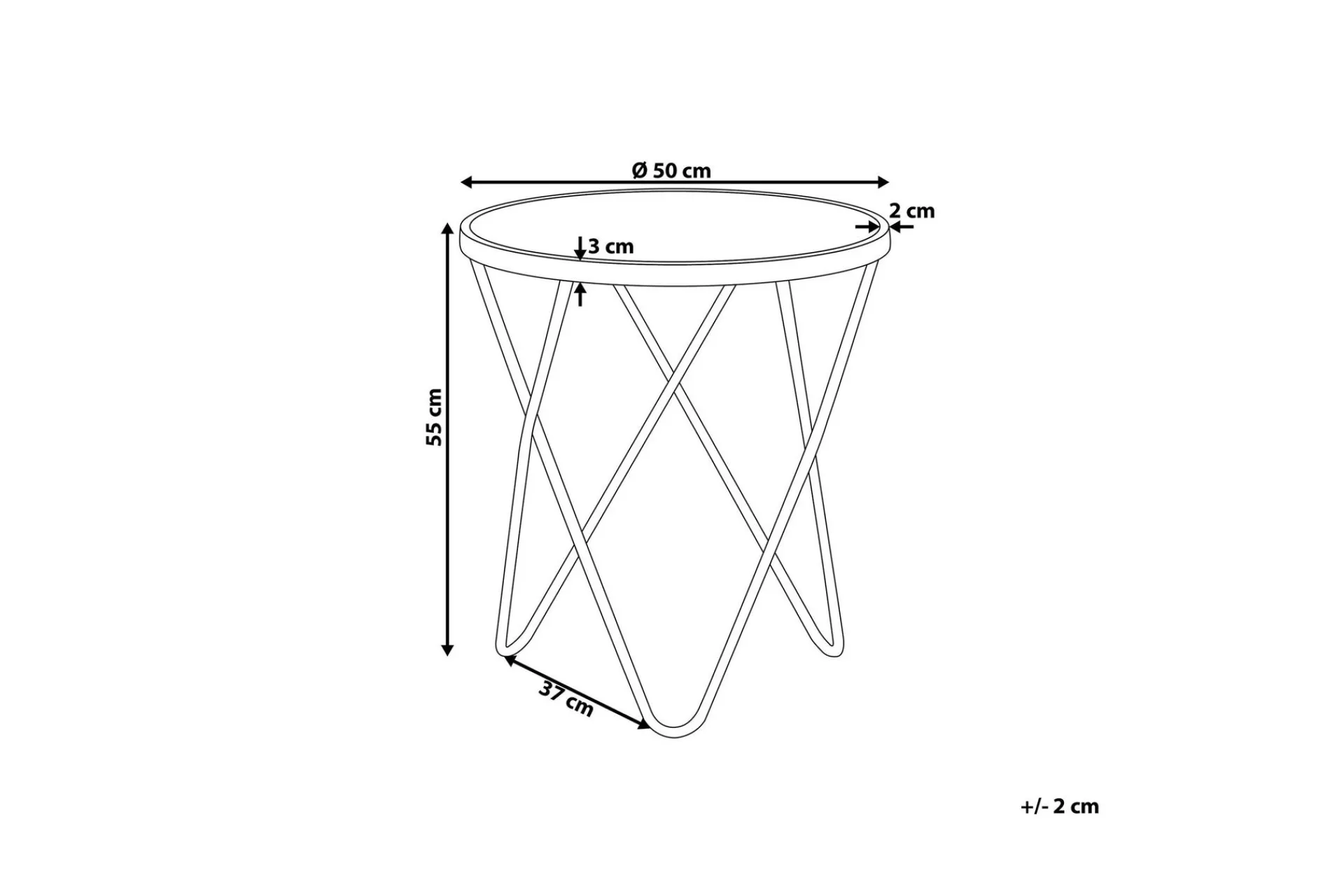 Meerah Sidebord Marmoreffekt