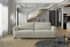 Velour Sofa & Fløyel Sofa-Megis 3-sits Sovesofa Beige