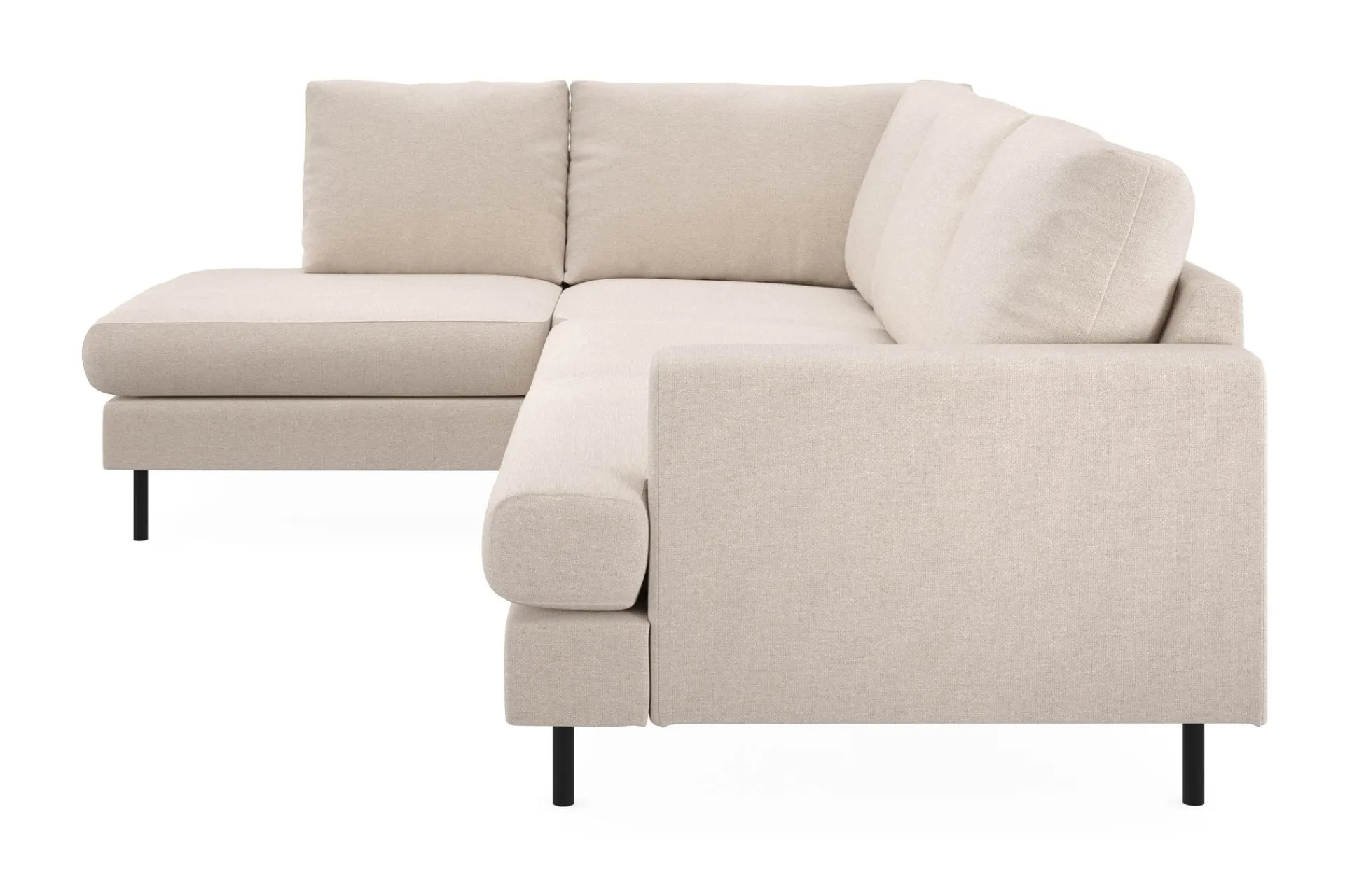 Scandi Days Menard Compact 4-seters Venstrevendt L-formet Sjeselongsofa i Stoff