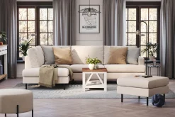 Scandi Days Menard Compact 4-seters Venstrevendt L-formet Sjeselongsofa i Stoff