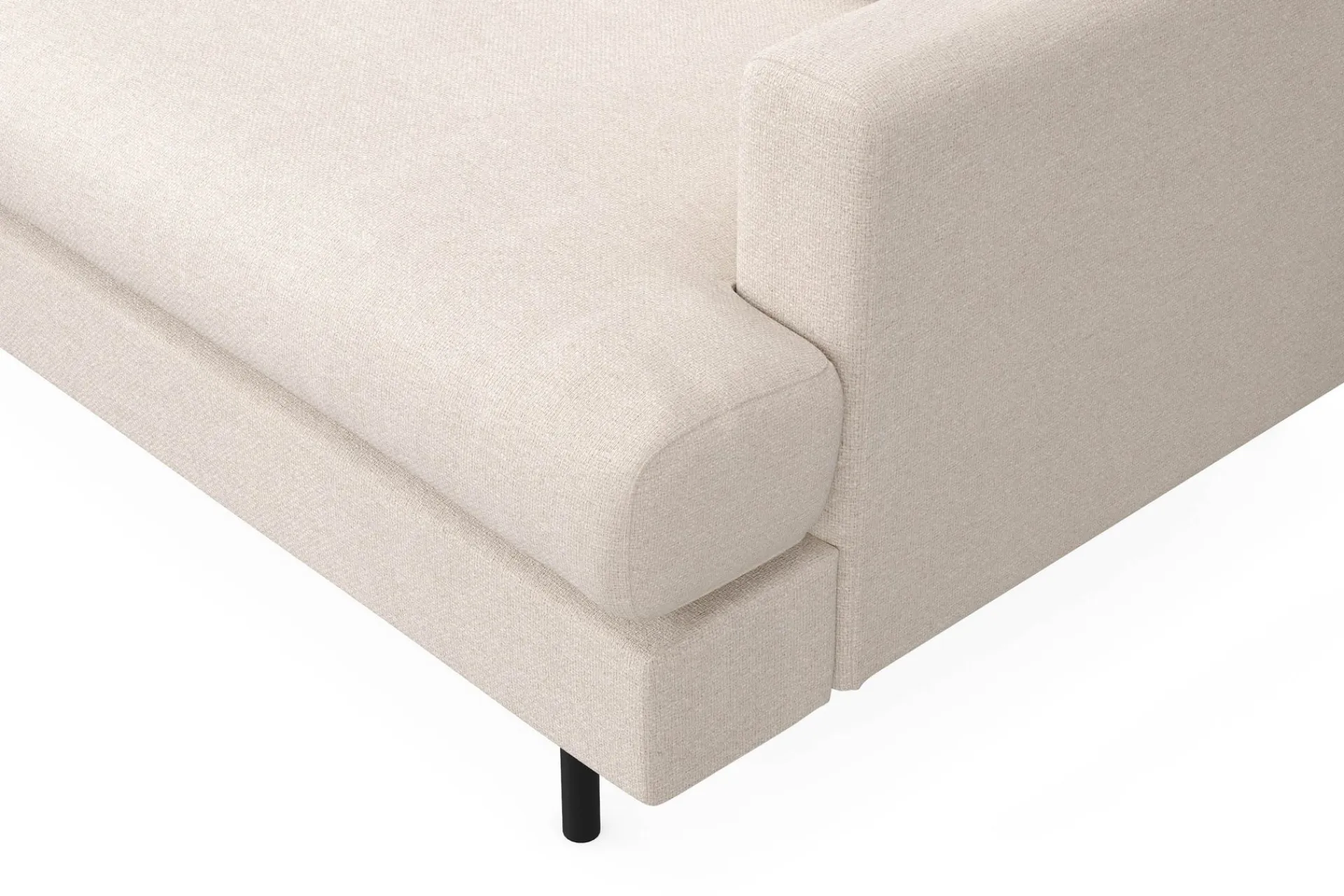 Scandi Days Sofa Med Sjeselong-Menard Compact 3-seters Venstrevendt L-formet Divansofa i Stoff Beige