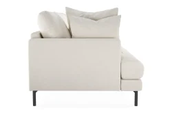 Scandi Days Velour Sofa & Fløyel Sofa-Menard 4-seters Dyp Fløyelssofa Cremehvit