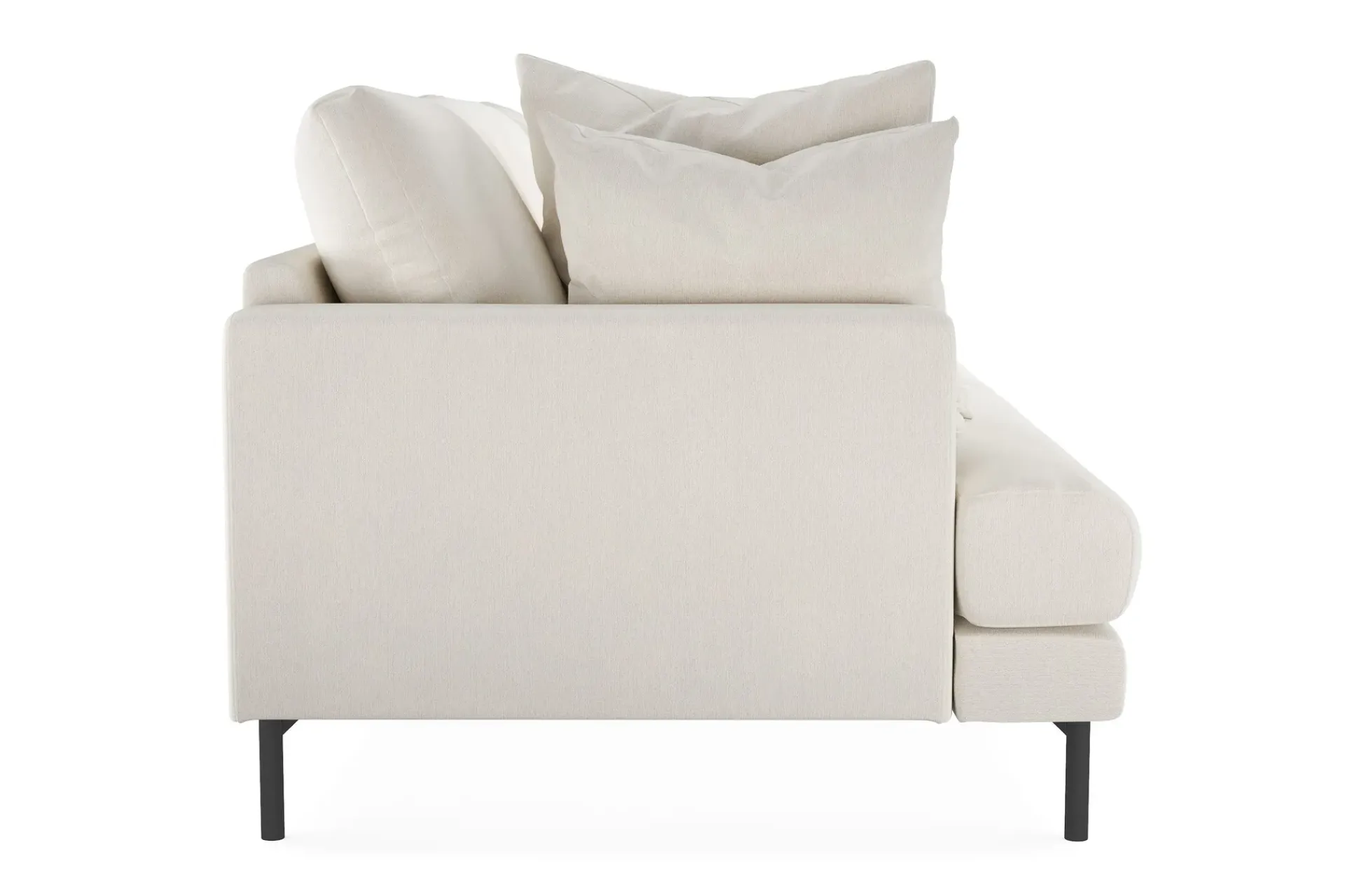 Scandi Days Velour Sofa & Fløyel Sofa-Menard 4-seters Dyp Fløyelssofa Cremehvit