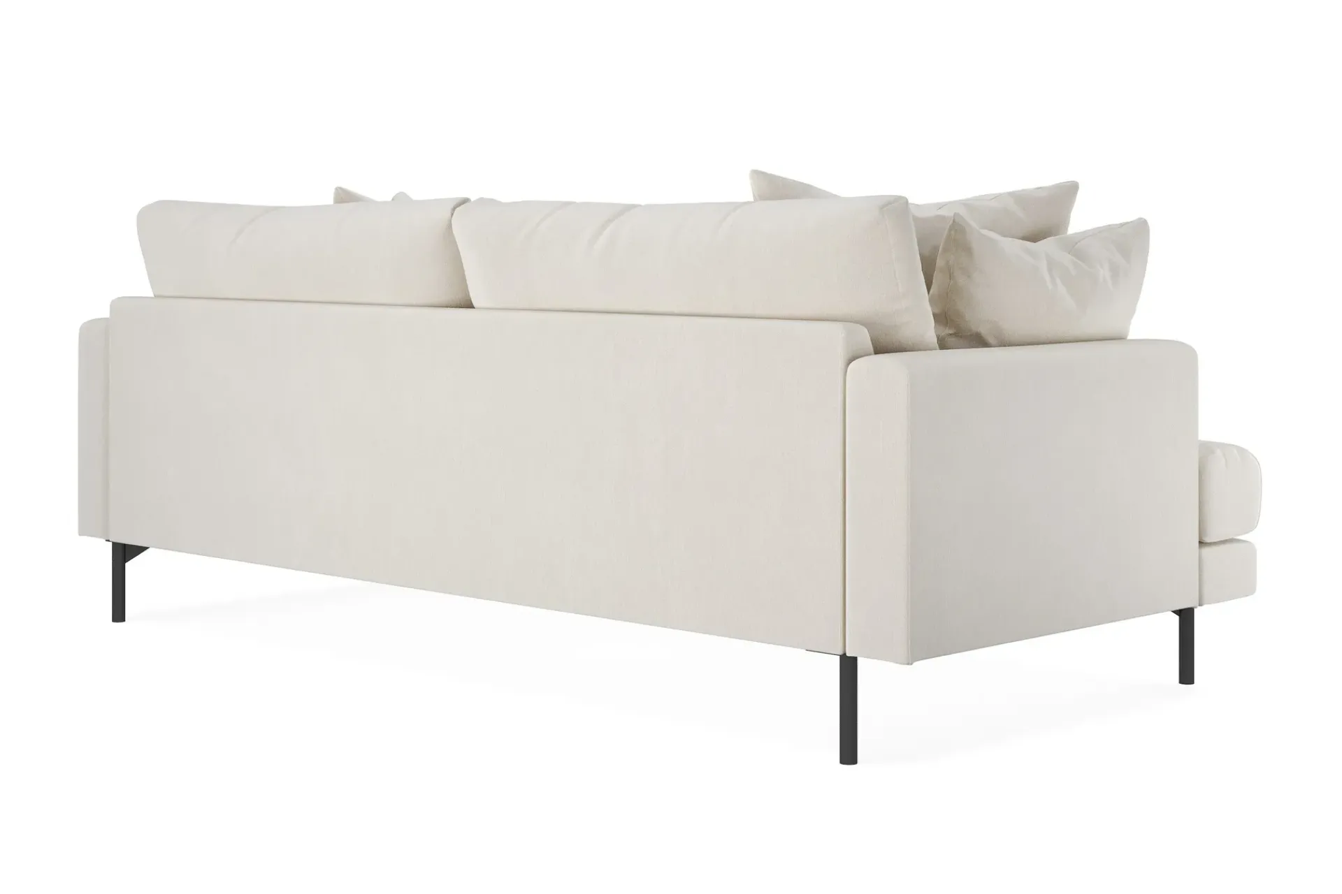 Scandi Days Velour Sofa & Fløyel Sofa-Menard 4-seters Dyp Fløyelssofa Cremehvit