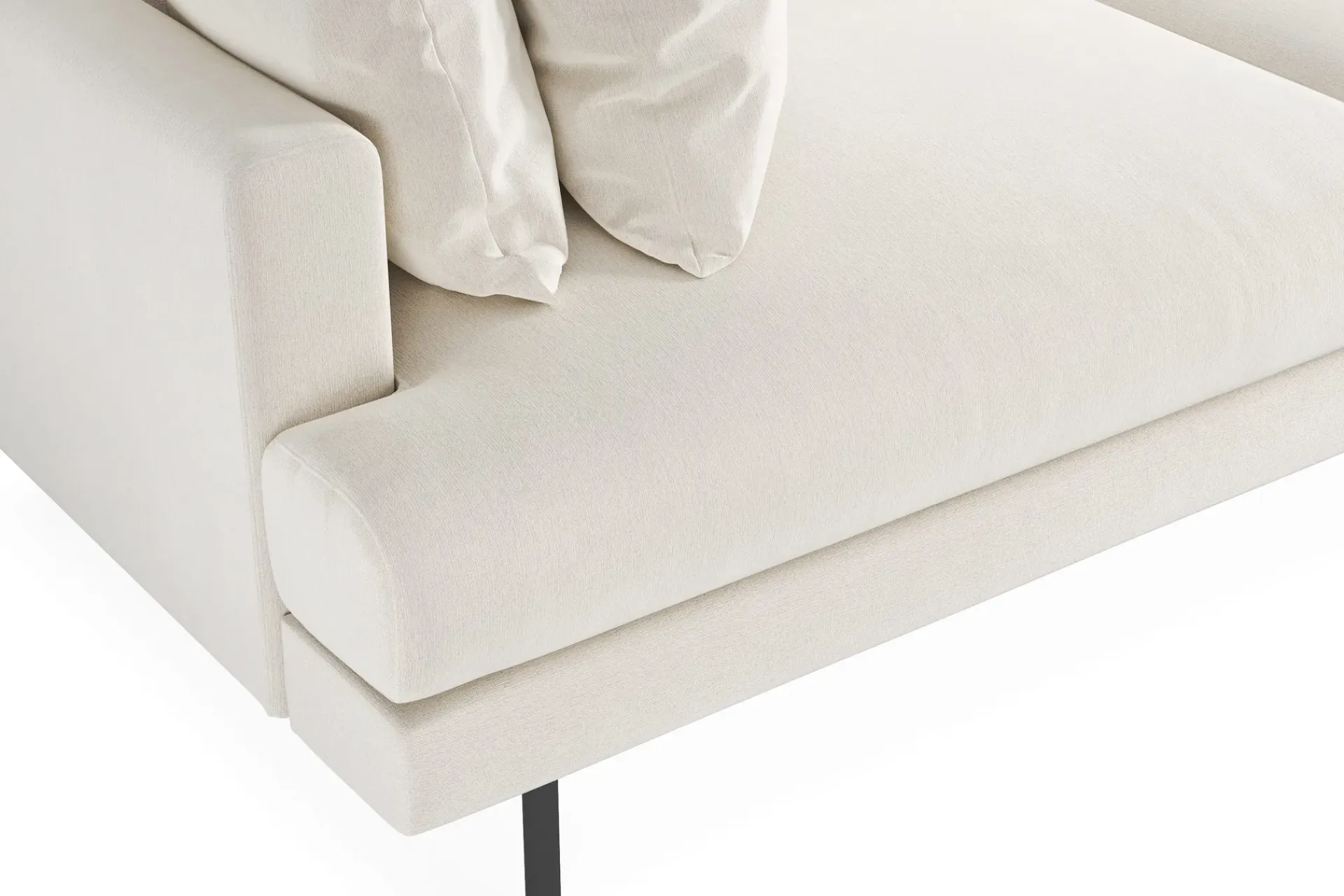 Scandi Days Velour Sofa & Fløyel Sofa-Menard 4-seters Dyp Fløyelssofa Cremehvit