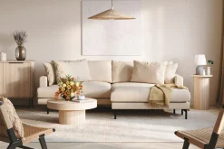Scandi Days Sofa Med Sjeselong-Menard 4-seters Høyrevendt L-formet Divansofa i Manchester Beige