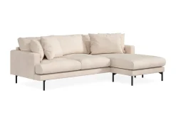 Scandi Days Sofa Med Sjeselong-Menard 3-seters Høyrevendt L-formet Divansofa i Manchester Beige