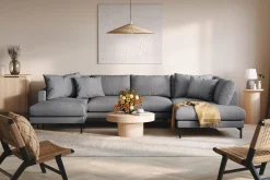 Scandi Days Menard 4-seters Høyrevendt Stor U-formet Dyp Sofa med Divan og Sjeselong i Stoff