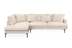 Scandi Days Menard 4-seters Venstrevendt Dyp L-formet Sjeselongsofa i Stoff