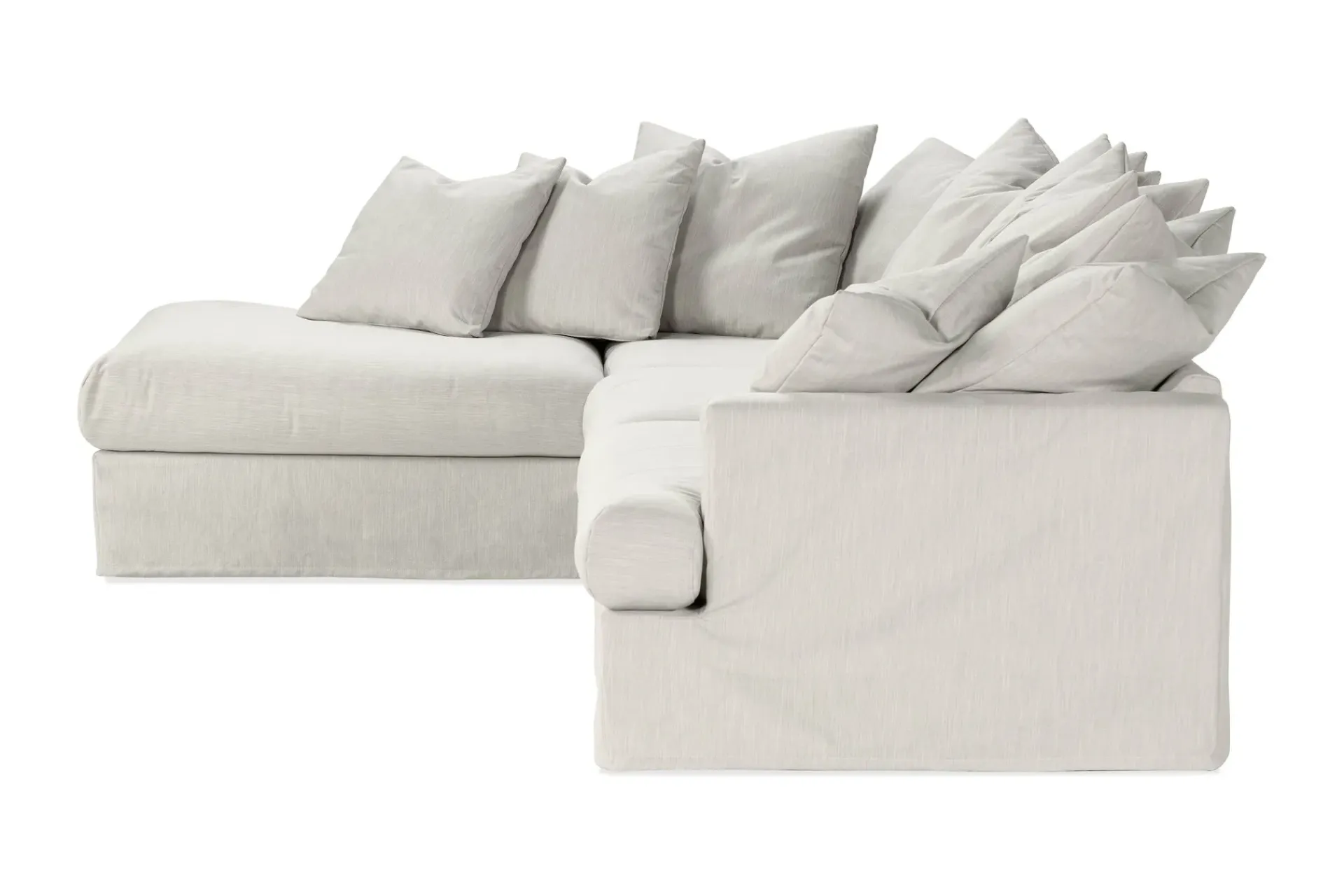 Scandi Days Menard 4-seters Venstrevendt Dyp L-formet Sjeselongsofa i Stoff