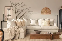 Scandi Days Menard 4-seters Venstrevendt Dyp L-formet Sjeselongsofa i Stoff