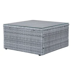 Comfort Garden Mendoza l-formet 4-seters sofagruppe i kunstrotting for altan og terrasse