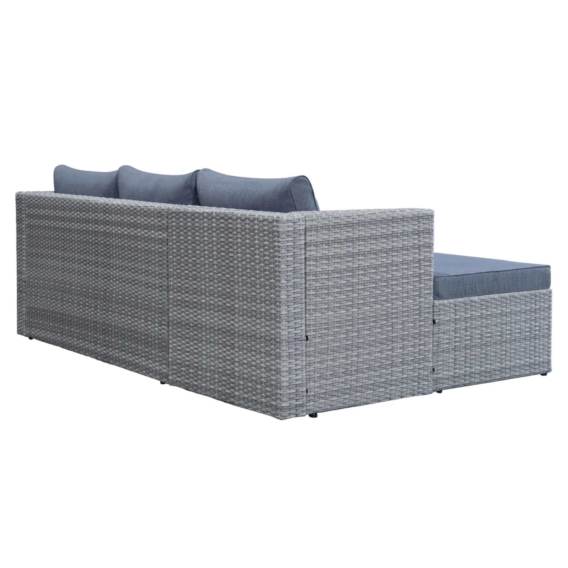Comfort Garden Mendoza l-formet 4-seters sofagruppe i kunstrotting for altan og terrasse